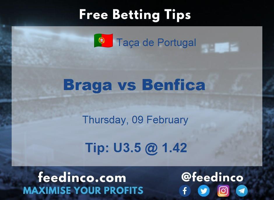 Braga vs Benfica Prediction Braga vs Benfica Prediction