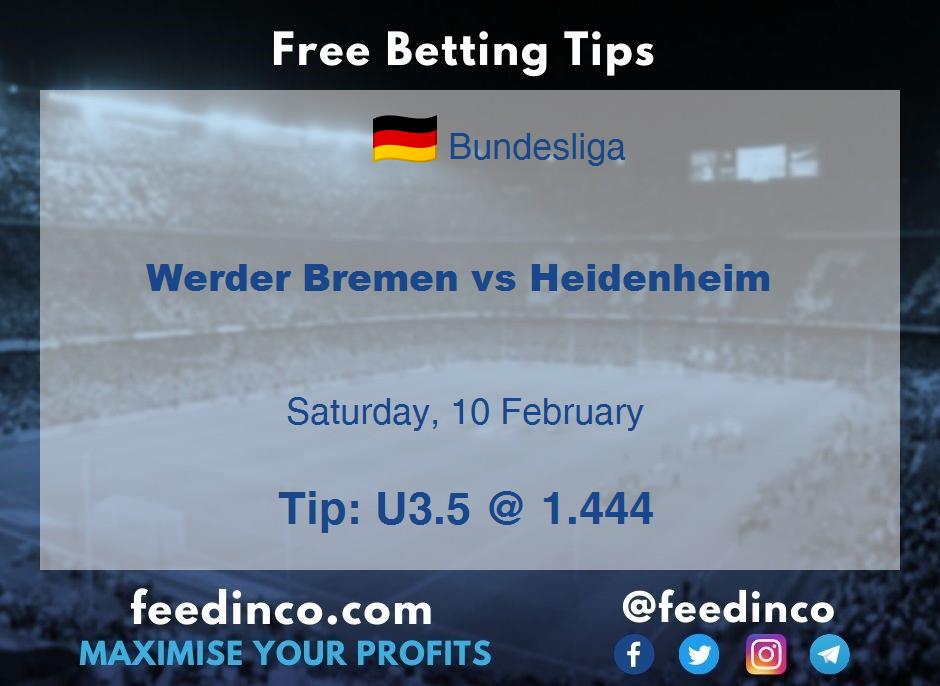 Werder Bremen vs Heidenheim Prediction