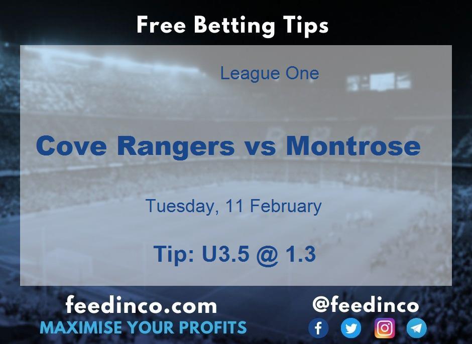 Cove Rangers vs Montrose Prediction Cove Rangers vs Montrose Prediction