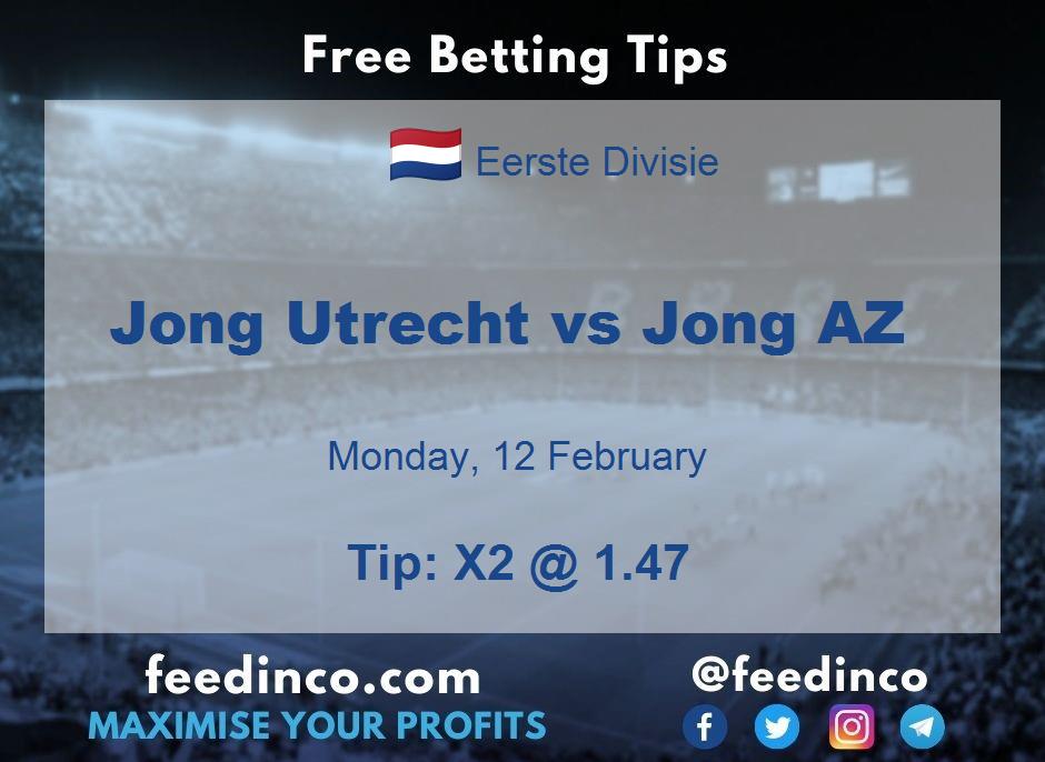 Jong Utrecht vs Jong AZ Prediction