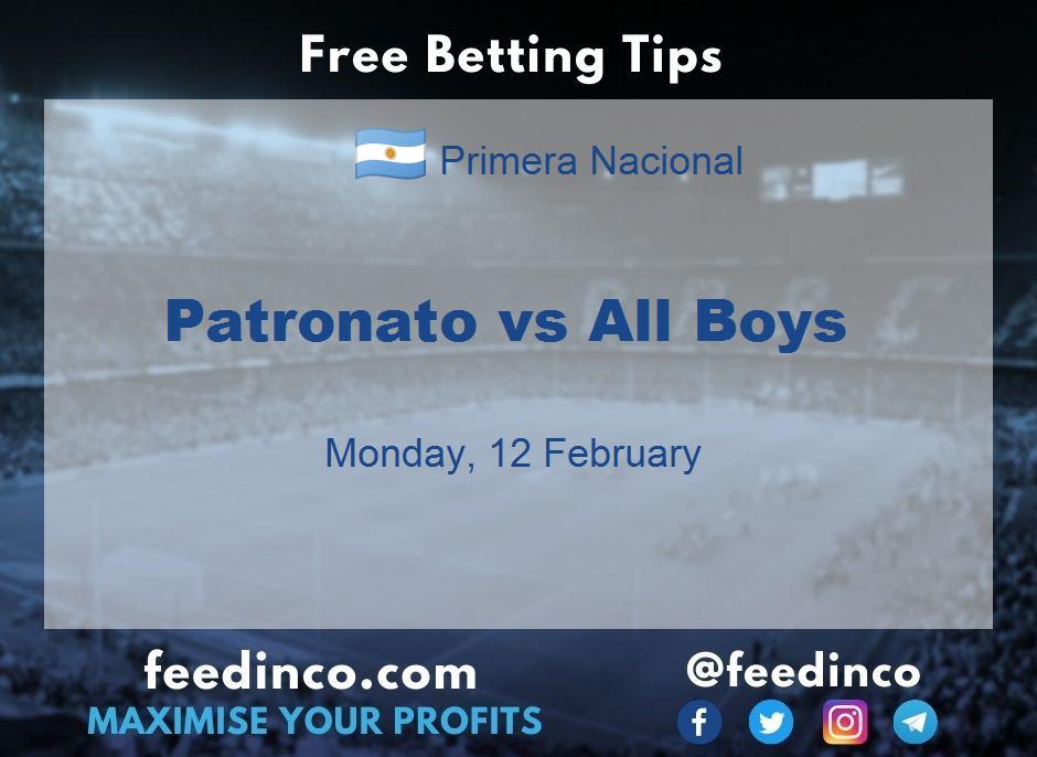 Patronato vs All Boys Prediction