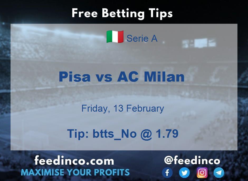 Pisa vs AC Milan Prediction
