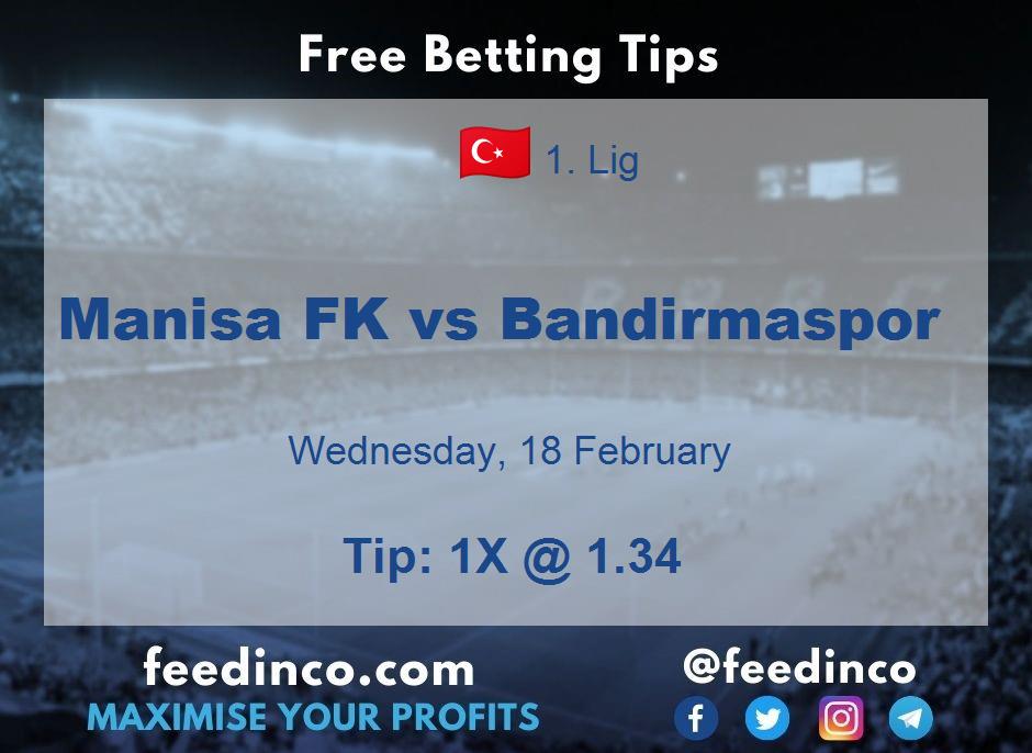 Manisa FK vs Bandirmaspor Prediction Manisa FK vs Bandirmaspor Prediction