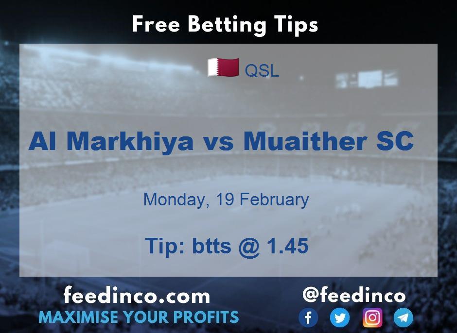 Al Markhiya vs Muaither SC Prediction