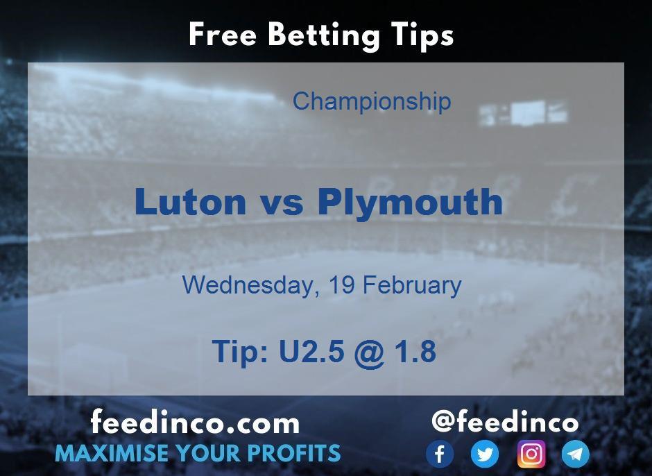 Luton vs Plymouth Prediction