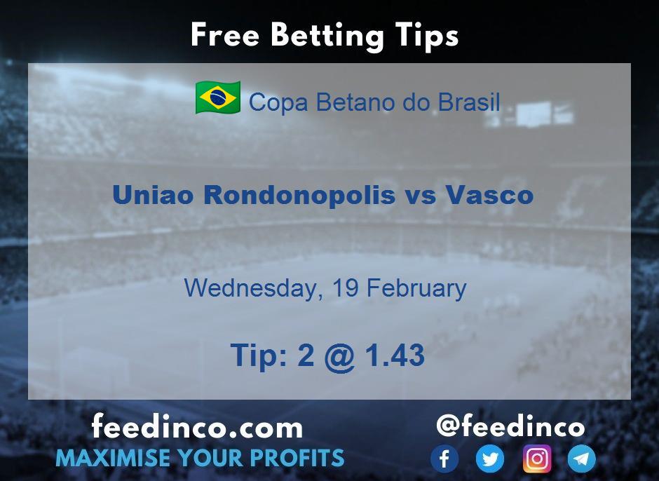 Uniao Rondonopolis vs Vasco Prediction