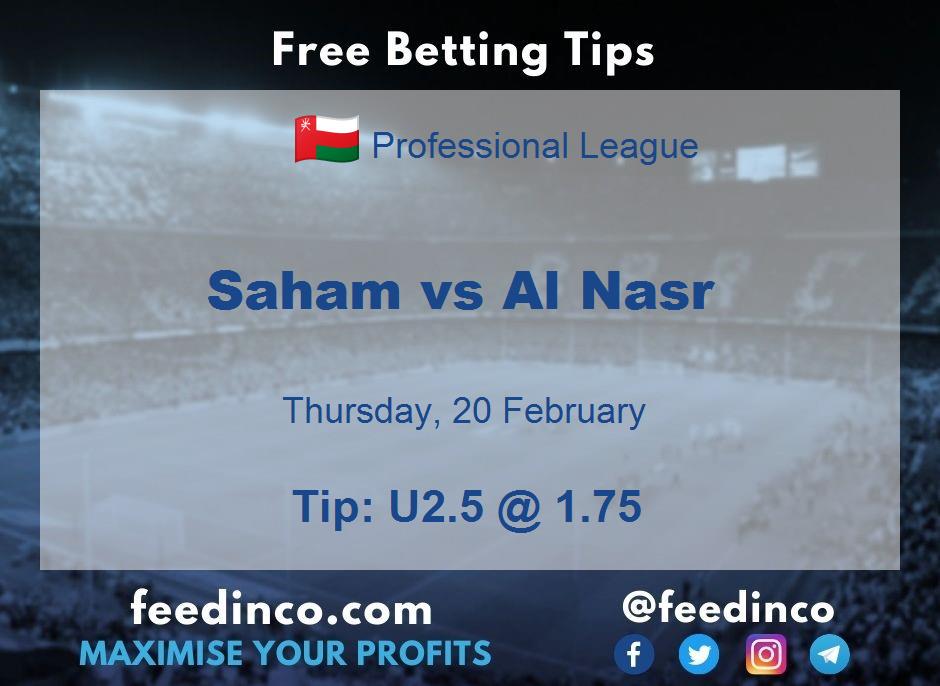 Saham vs Al Nasr Prediction