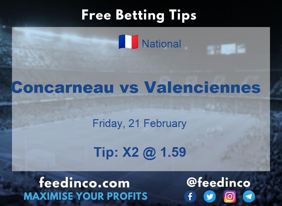 Concarneau vs Valenciennes Prediction