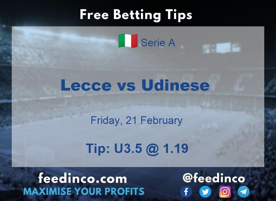 Lecce vs Udinese Prediction