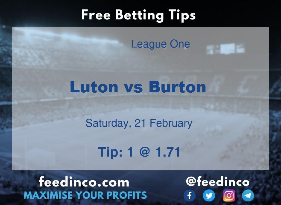 Luton vs Burton Prediction