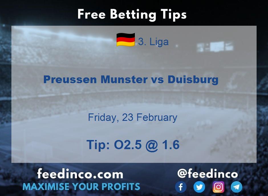 Preussen Munster vs Duisburg Prediction