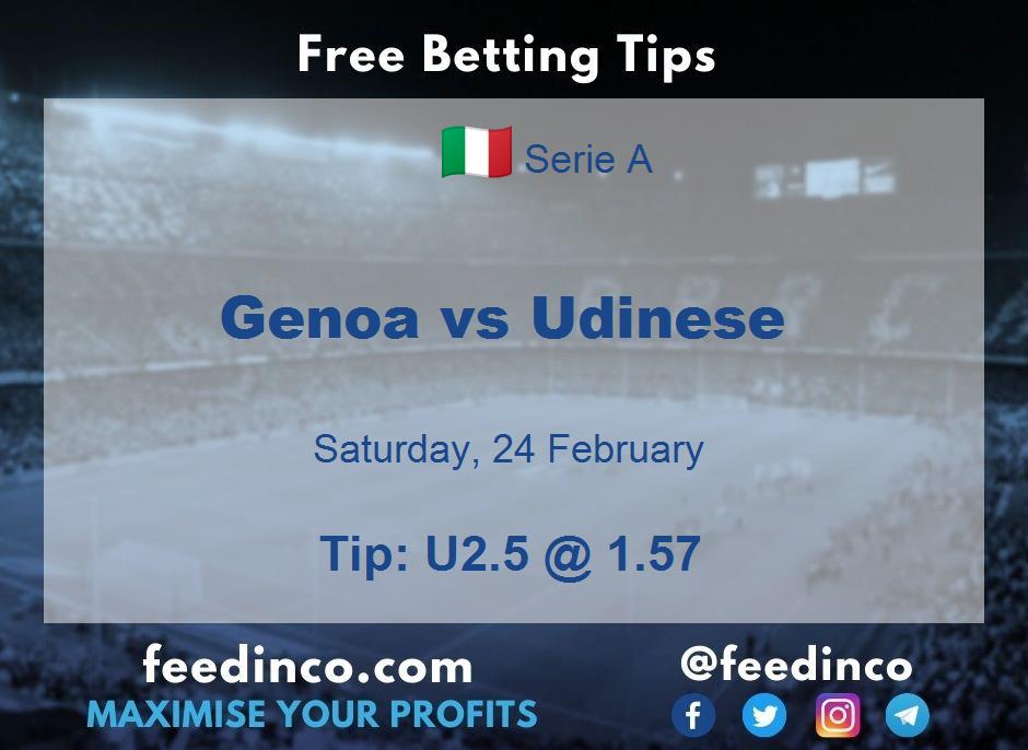 Genoa vs Udinese Prediction