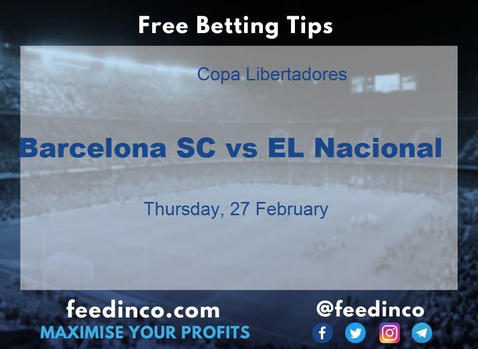 Barcelona SC vs EL Nacional Prediction