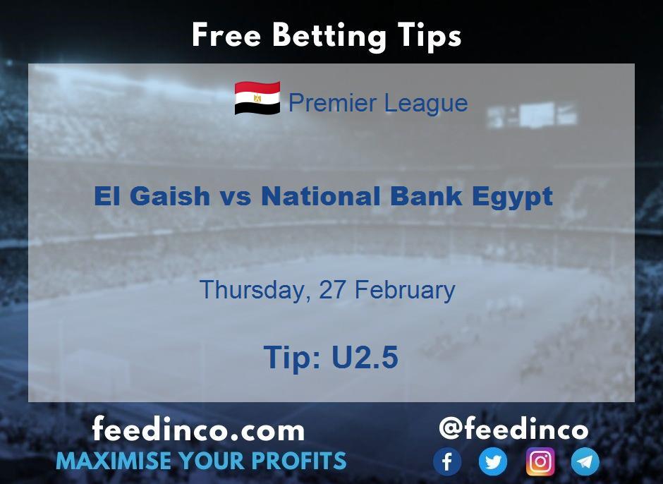 El Gaish vs National Bank Egypt Prediction