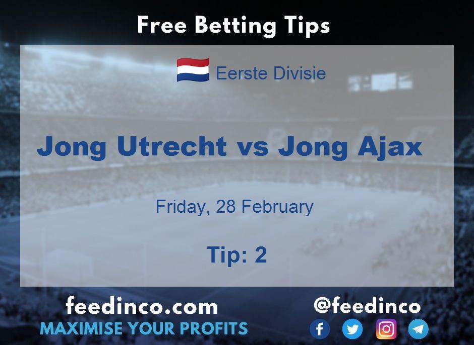 Jong Utrecht vs Jong Ajax Prediction