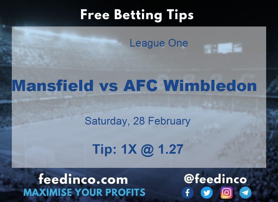 Mansfield vs AFC Wimbledon Prediction