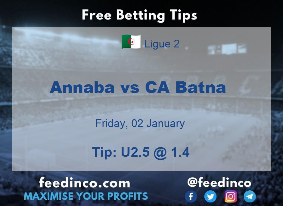 Annaba vs CA Batna Prediction Annaba vs CA Batna Prediction