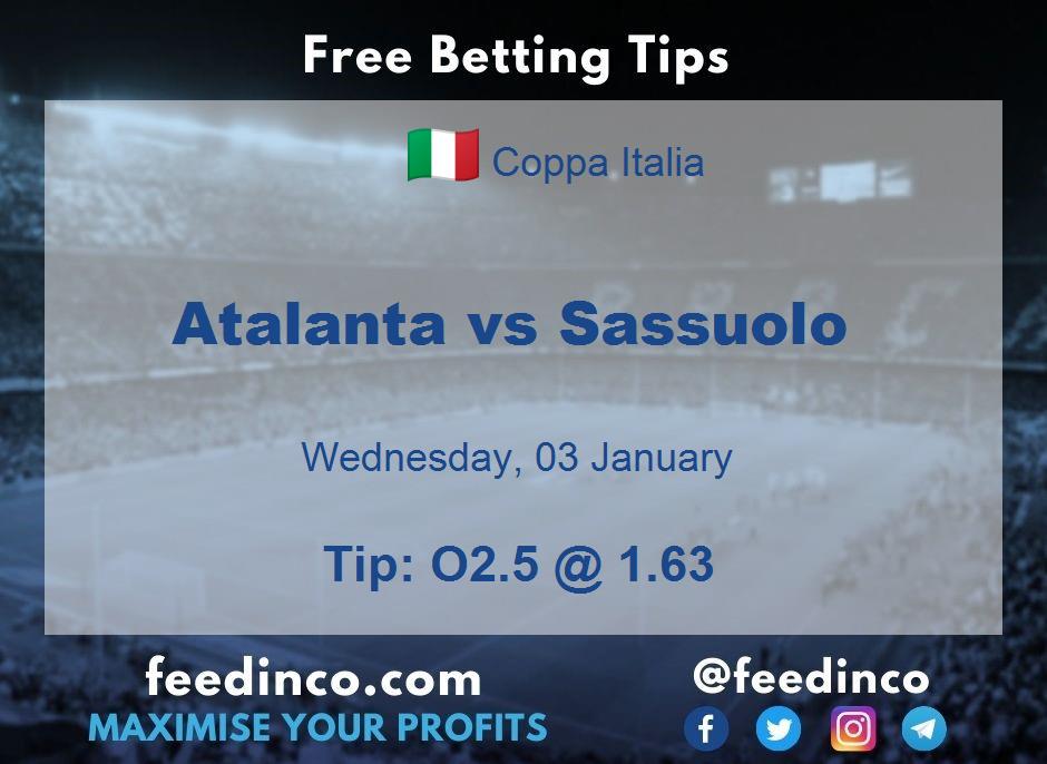 Atalanta vs Sassuolo Prediction