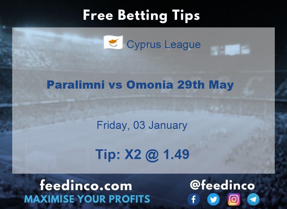 Paralimni vs Omonia 29th May Prediction