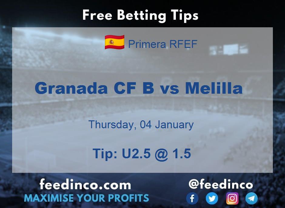 Granada CF B vs Melilla Prediction