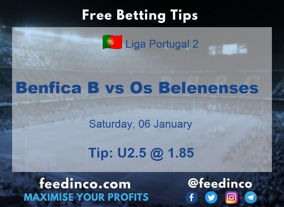 Benfica B vs Os Belenenses Prediction