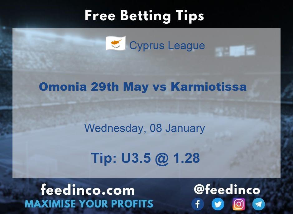 Omonia 29th May vs Karmiotissa Prediction