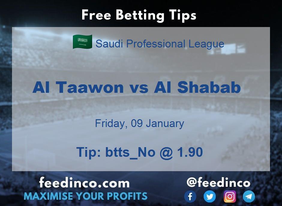 Al Taawon vs Al Shabab Prediction Al Taawon vs Al Shabab Prediction