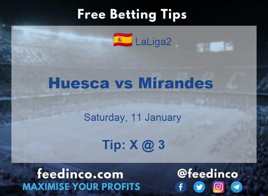 Huesca vs Mirandes Prediction