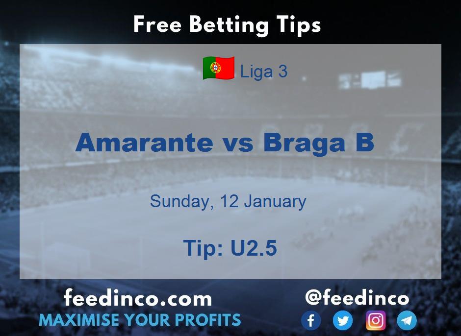 Amarante vs Braga B Prediction