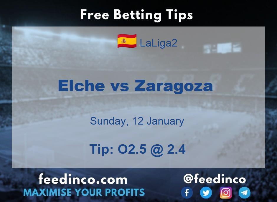 Elche vs Zaragoza Prediction