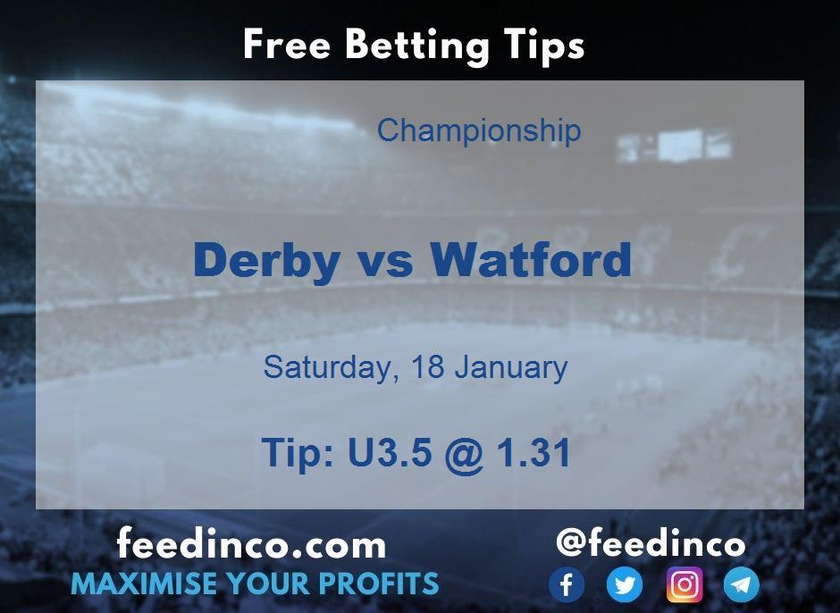 Derby vs Watford Prediction