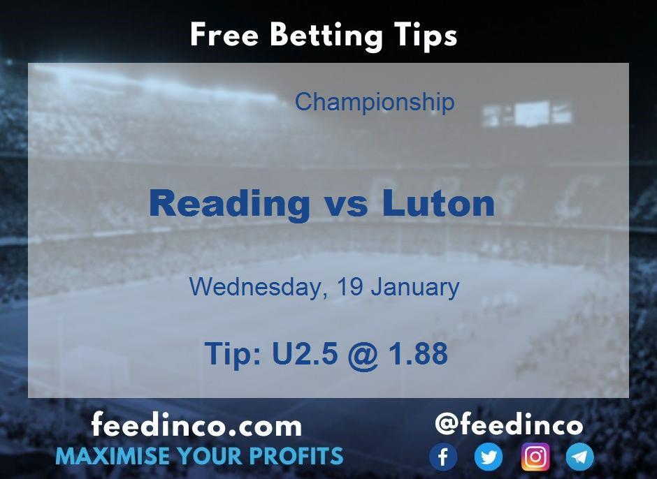 Reading vs Luton Prediction Reading vs Luton Prediction