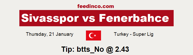 Sivasspor v Fenerbahce Prediction Sivasspor v Fenerbahce Prediction