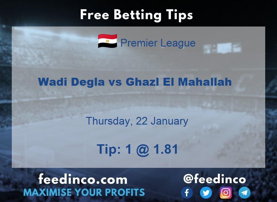 Wadi Degla vs Ghazl El Mahallah Prediction