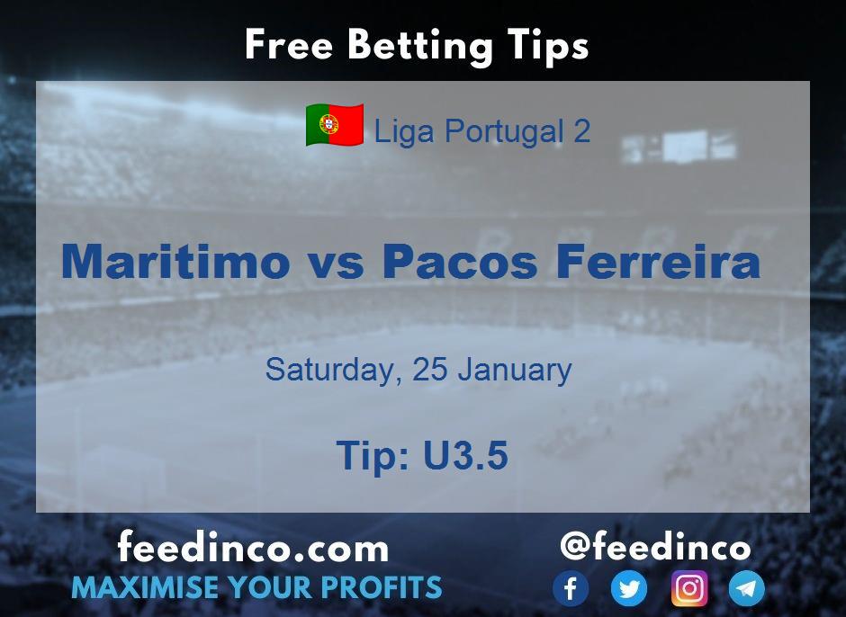 Maritimo vs Pacos Ferreira Prediction