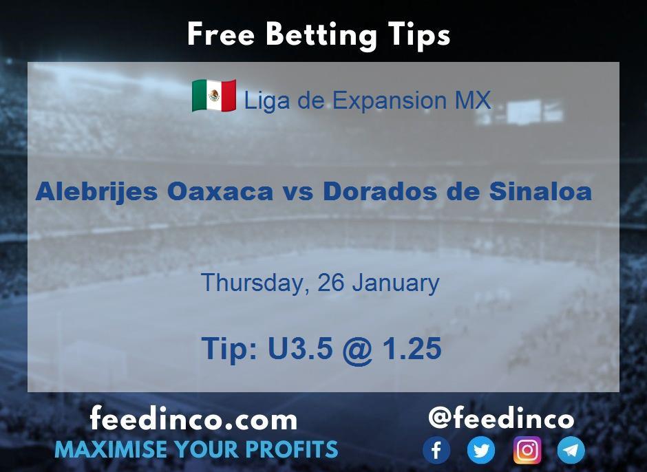 Alebrijes Oaxaca vs Dorados de Sinaloa Prediction Alebrijes Oaxaca vs Dorados de Sinaloa Prediction