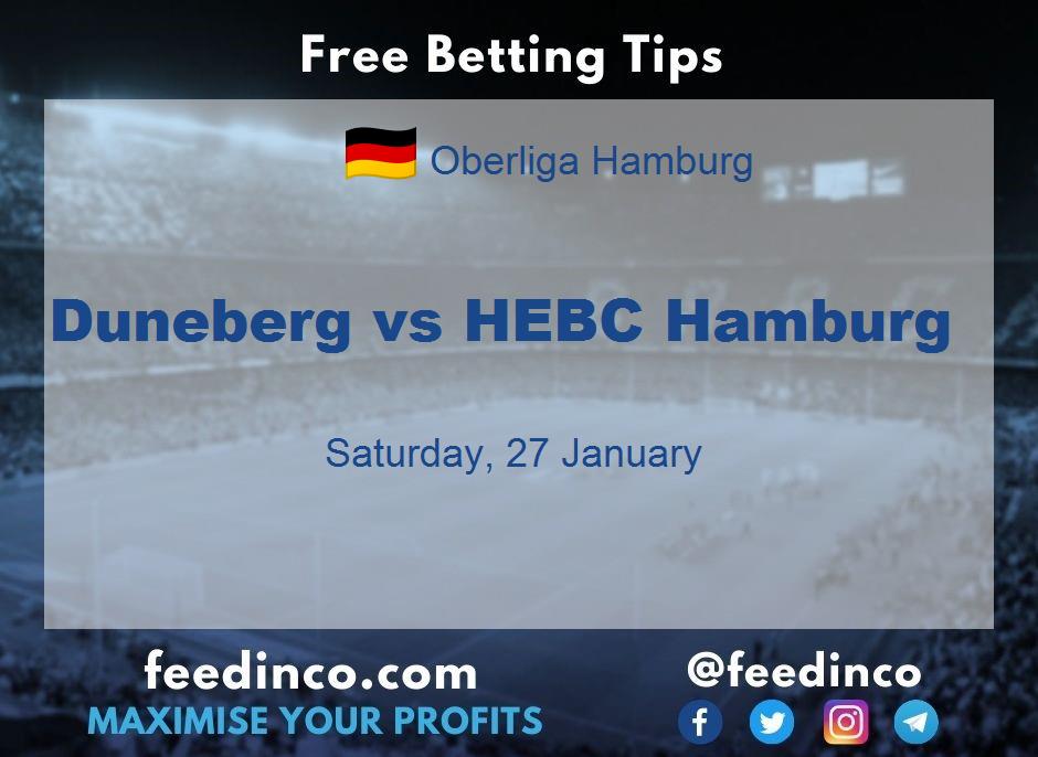Duneberg vs HEBC Hamburg Prediction