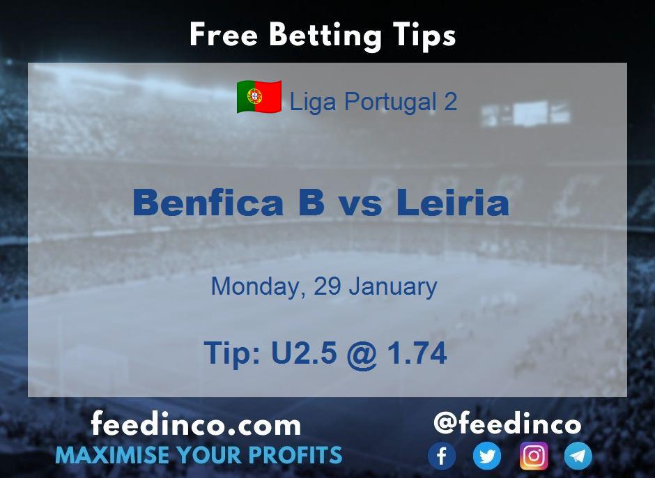 Benfica B vs Leiria Prediction