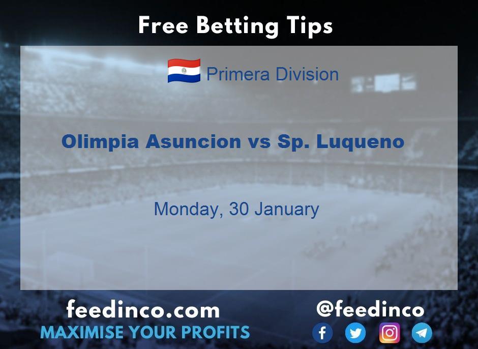 Olimpia Asuncion vs Sp. Luqueno Prediction Olimpia Asuncion vs Sp. Luqueno Prediction