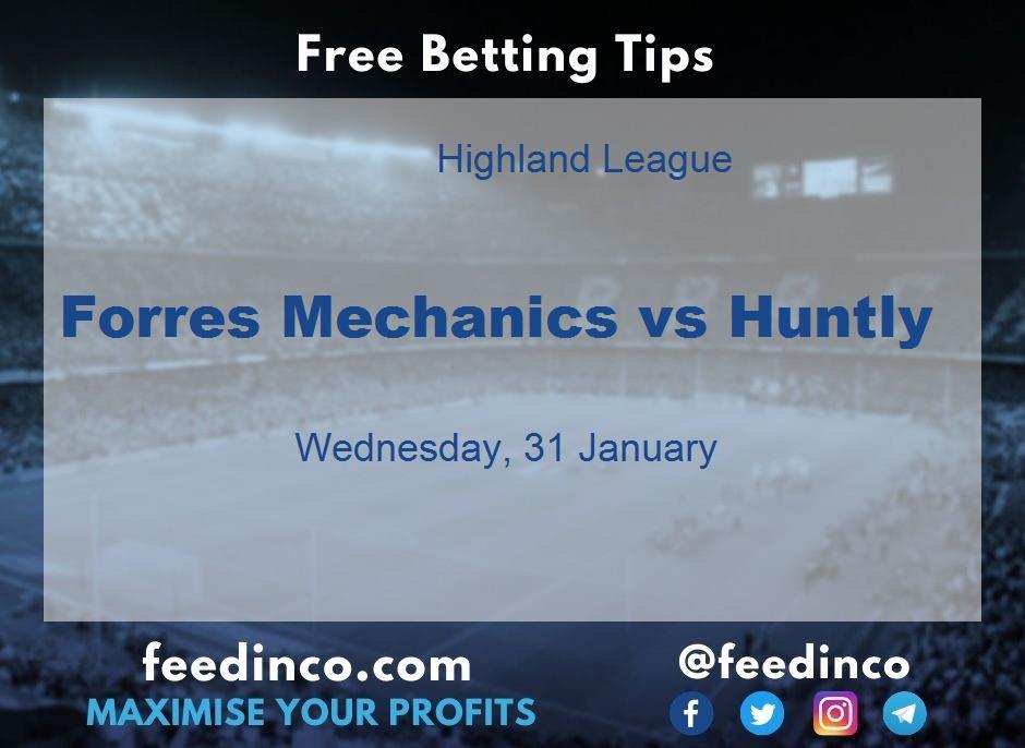 Forres Mechanics vs Huntly Prediction