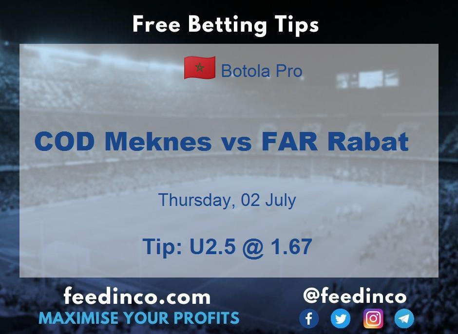 COD Meknes vs FAR Rabat Prediction COD Meknes vs FAR Rabat Prediction