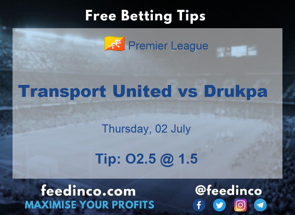 Transport United vs Drukpa Prediction Transport United vs Drukpa Prediction