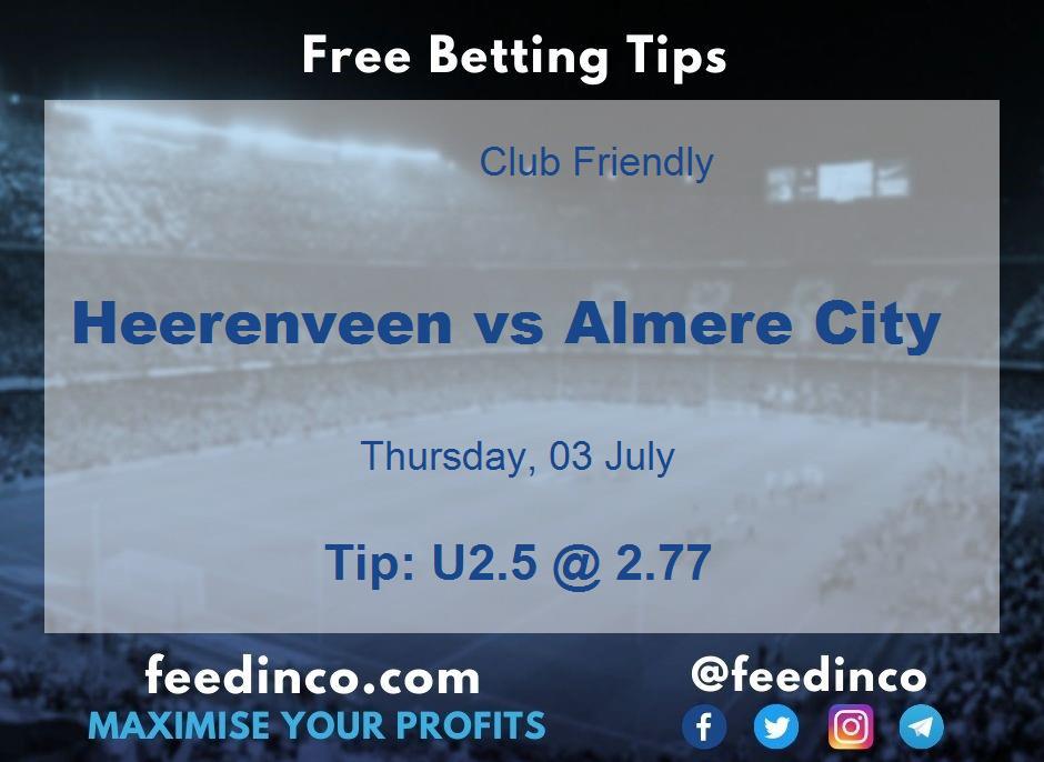 Heerenveen vs Almere City Prediction