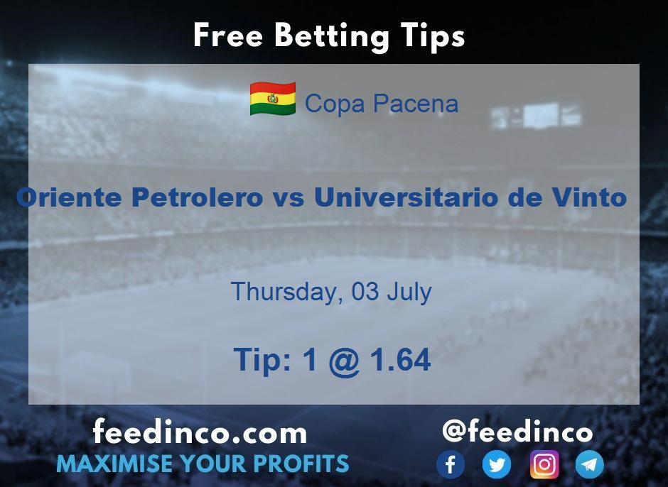 Oriente Petrolero vs Universitario de Vinto Prediction