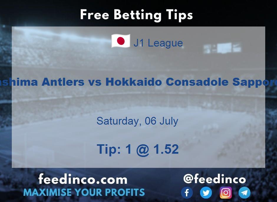 Kashima Antlers vs Hokkaido Consadole Sapporo Prediction