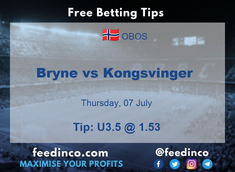 Bryne vs Kongsvinger Prediction Bryne vs Kongsvinger Prediction