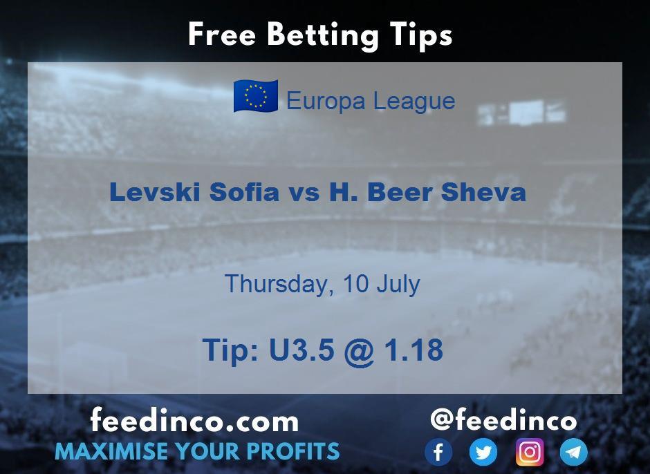 Levski Sofia vs H. Beer Sheva Prediction Levski Sofia vs H. Beer Sheva Prediction