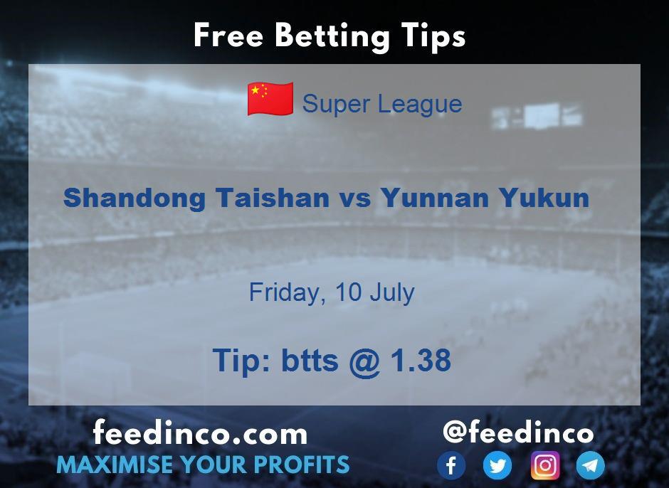 Shandong Taishan vs Yunnan Yukun Prediction Shandong Taishan vs Yunnan Yukun Prediction