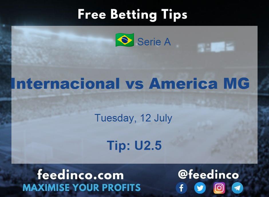 Internacional vs America MG Prediction Internacional vs America MG Prediction