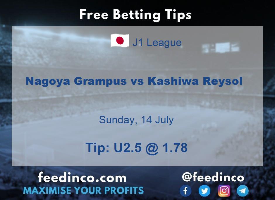 Nagoya Grampus vs Kashiwa Reysol Prediction